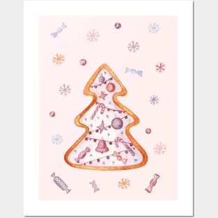 Christmas cookie tree Posters and Art